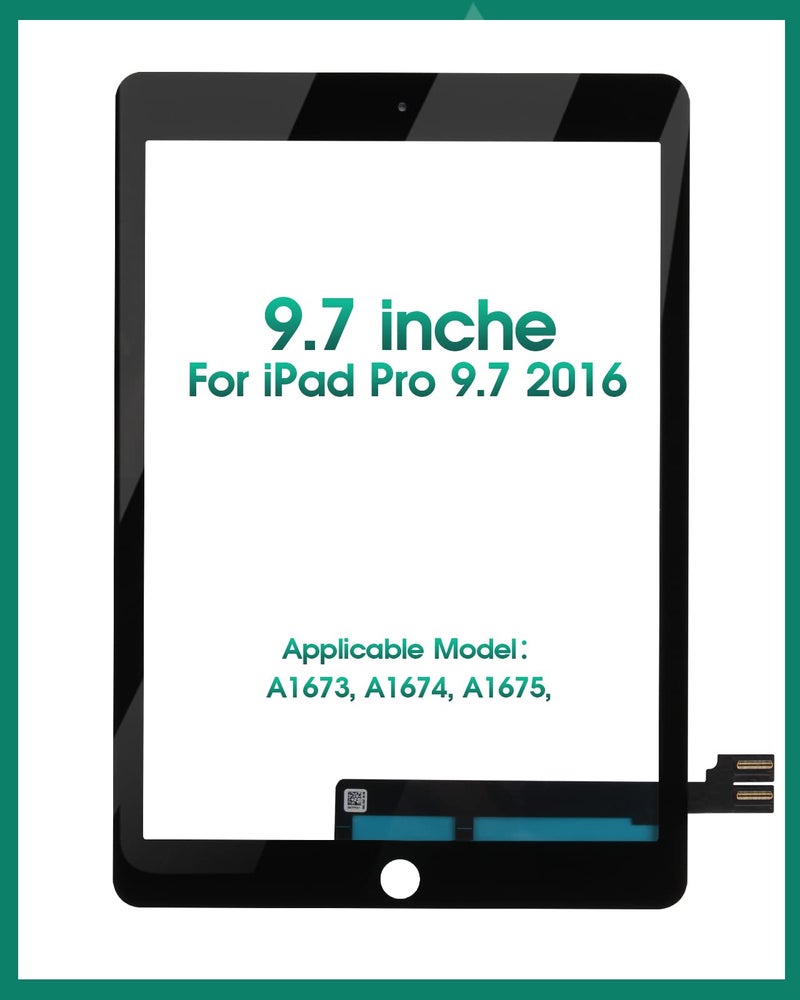 SRJTEK for iPad Pro 9.7 Touch Screen Replacement,Touchscreen (Not LCD!) Touch Digitizer,Glass Repair Parts Kit for iPad Pro 9.7 2016 A1673 A1674 A1675 Blackâ€¦ - Image 3
